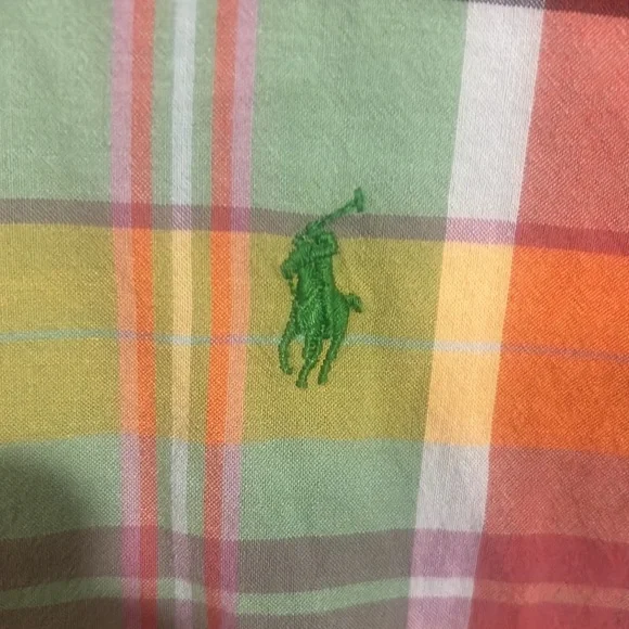 Colorful Ralph Lauren Short Sleeve Shirt Classic Fit Medium. - Picture 2 of 4